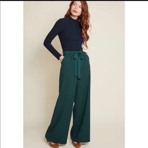 NWT 1X Modcloth The Savannah Pant - Hunter Green